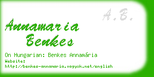 annamaria benkes business card